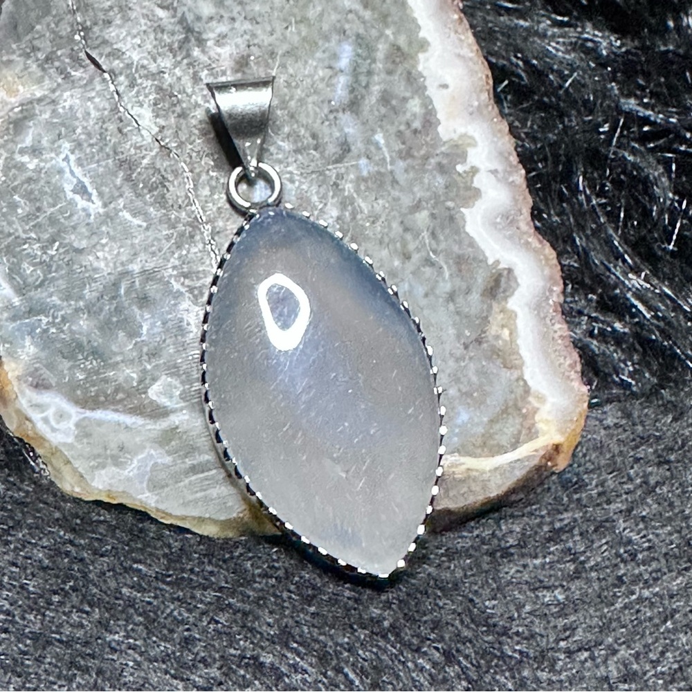 Artisan handcrafted, Jewelry Orca Agate Pendant Bezel Set Cabochon Art To Wear